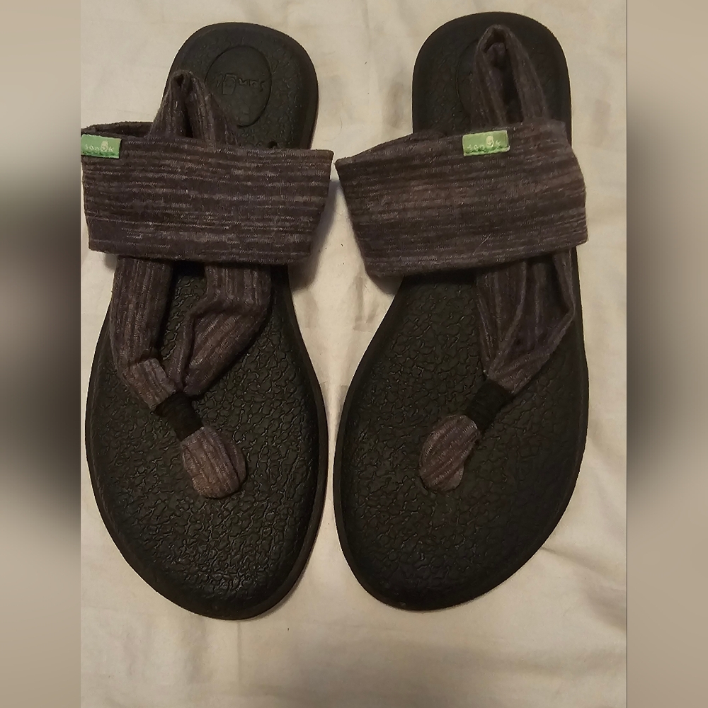 Black and Gray Sandals
